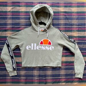 Ellesse Graphic Crop Hoodie Jumper